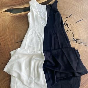 Halston Black and White Gown Size 6